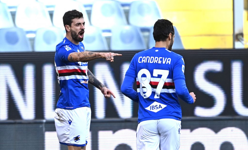 Fantacalcio Sampdoria, tre giocatori da schierare contro l'Udinese 1 esult gol Caputo MG8 3901
