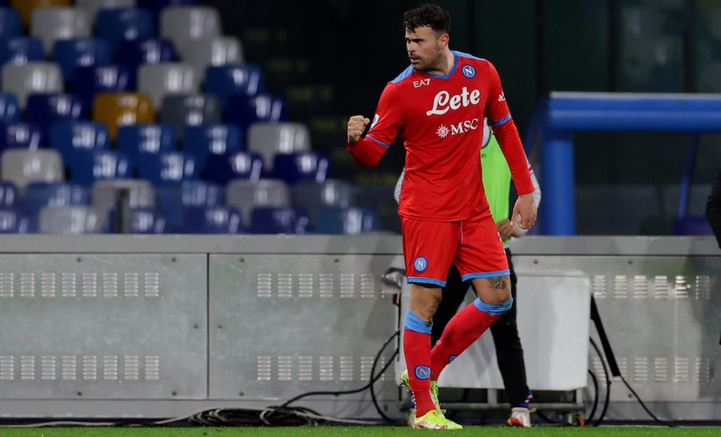 Napoli, Petagna: «Bello vincere al Maradona. Sul gol alla Sampdoria...» 1 esult gol Petagna CPur057