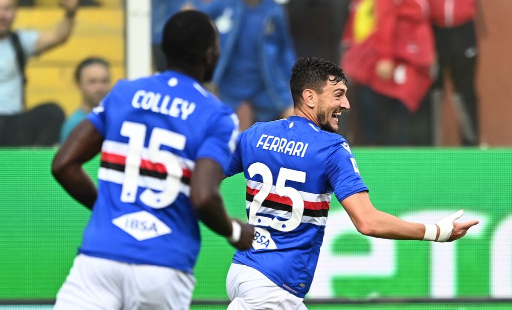 Sampdoria, test rifinitura per tre blucerchiati. Rientra Ferrari 1 esult gol Ferrari MG8 6039