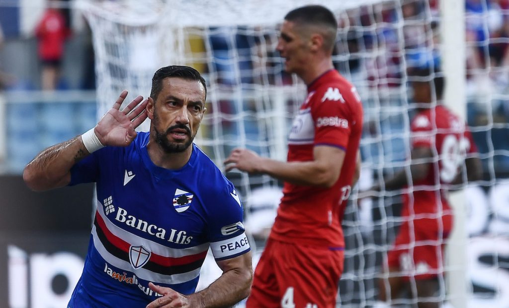 Quagliarella show in Sampdoria-Fiorentina: solo Piola ha fatto più gol 1 esult gol Quagliarella MG6 3531