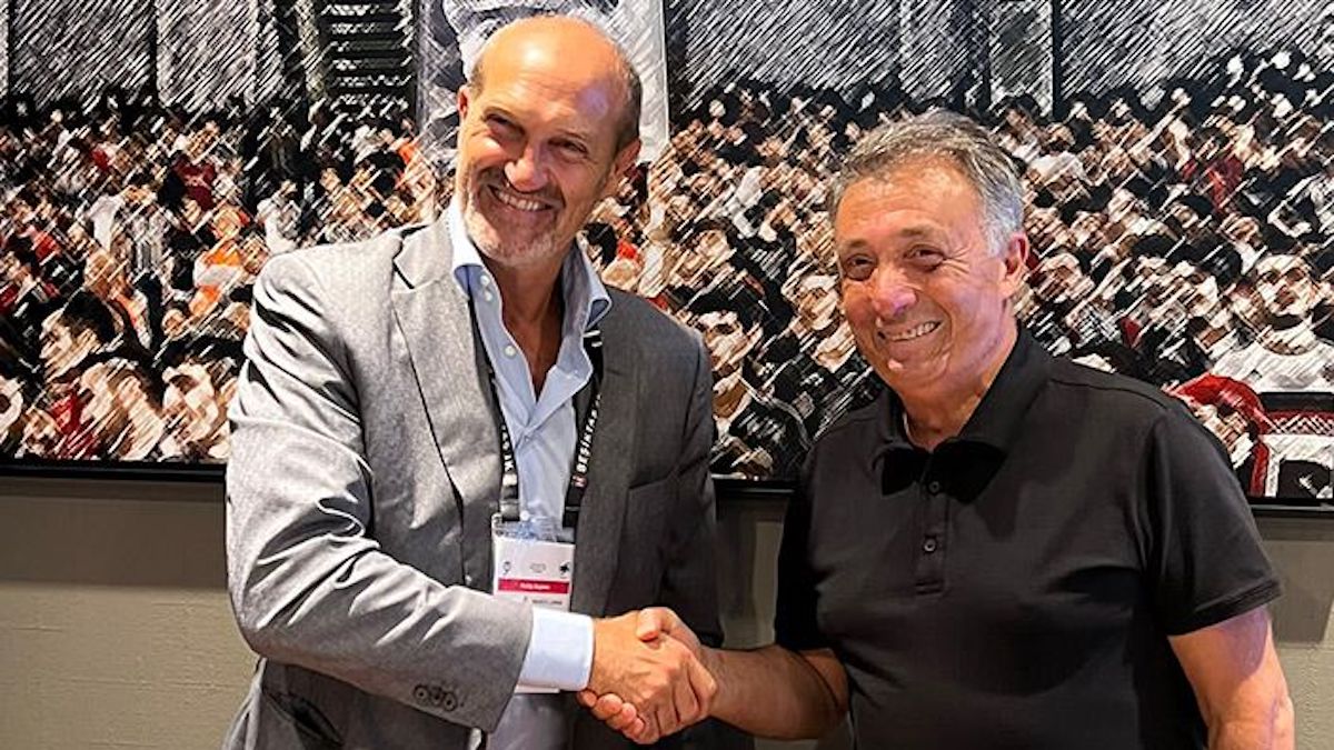 baskanimiz ahmet nur cebi sampdoria takiminin baskani marco lanna ile bir araya