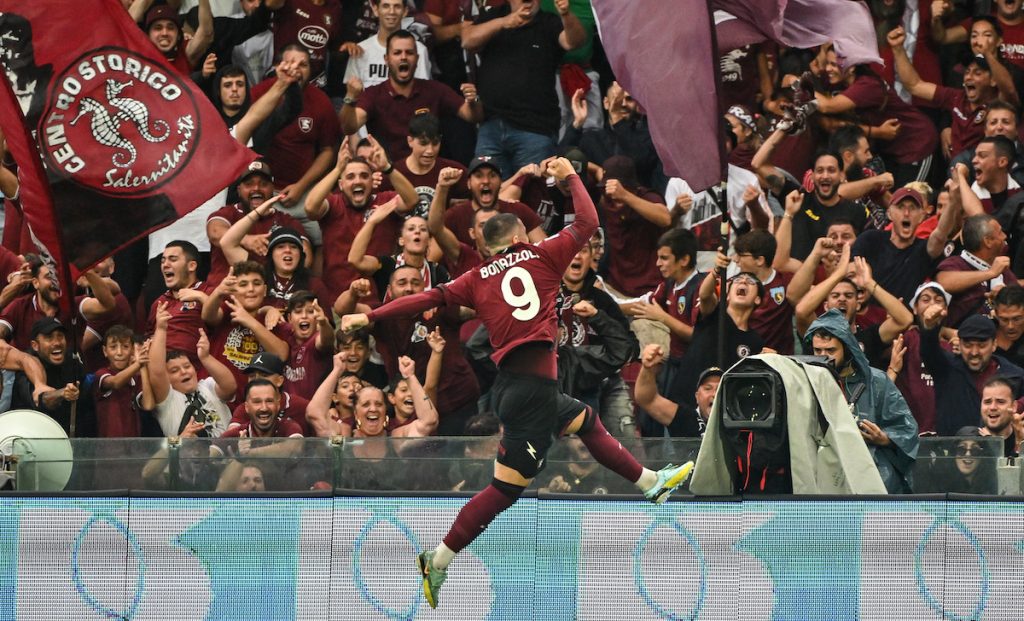 Bonazzoli punge la Sampdoria: esultanza sfrenata del bomber della Salernitana 1 esult gol Bonazzoli Z9A 0981