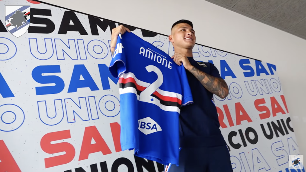 Amione: «Sampdoria, ecco il tuo Bufalo. Un onore essere qui» - VIDEO 1 Schermata 2022 09 06 alle 16.16.01