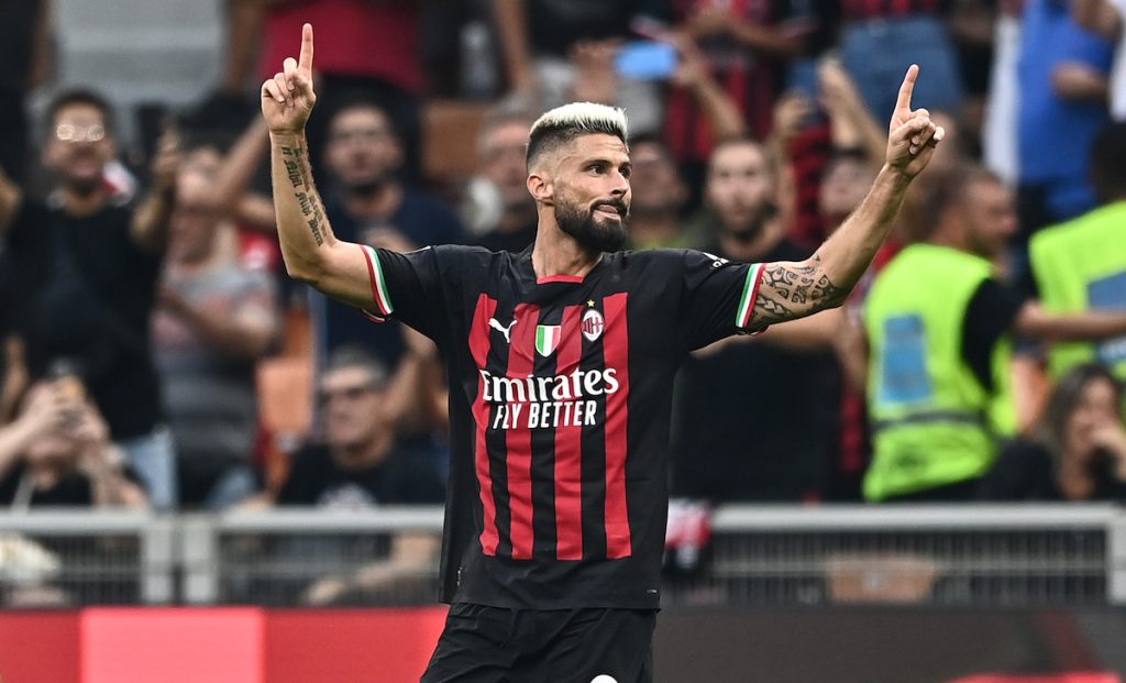 Milan, Giroud: «Pensiamo alla Sampdoria e alla prossima Champions» 1 esult gol Giroud MG8 4126