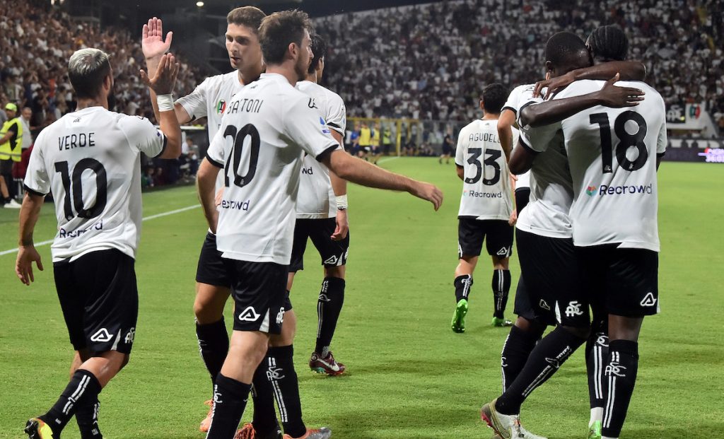 Diffidati Spezia: chi rischia di saltare la Sampdoria 1 esult gol Nzola F1P 7182