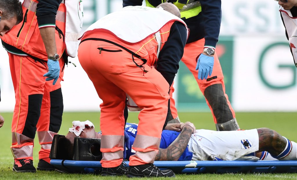 SN24 - Infortunati Sampdoria: frattura del setto nasale per Amione. Da valutare Augello e Ferrari 1 Amione MP1 8666