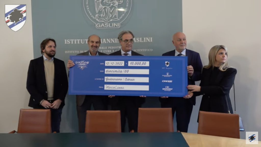 Sampdoria al fianco del Gaslini: il gesto benefico del club - VIDEO 1 Schermata 2022 12 12 alle 18.29.37