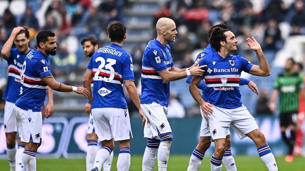 Formazioni ufficiali Sampdoria-Udinese: le scelte degli allenatori 1 esult gol Augello MG8 8795