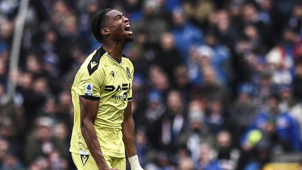 Udinese, tegola Ehizibue: il difensore salta la Sampdoria 1 esult gol Ehizibhue MP1 0201