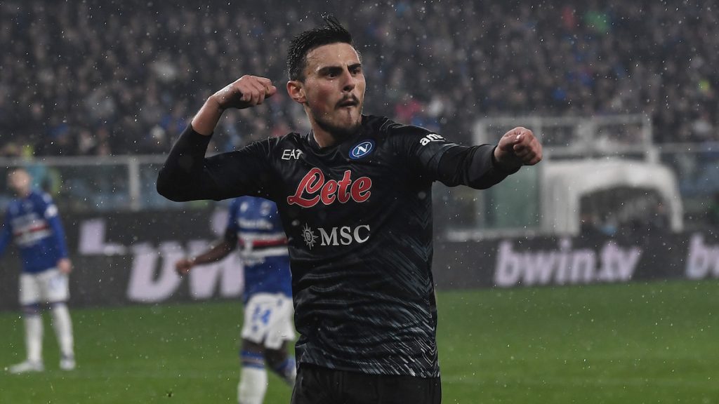 Napoli, Elmas: «Non facile battere la Sampdoria. Rigore? Sicuro di fare gol» 1 esult gol Elmas MP2 3678