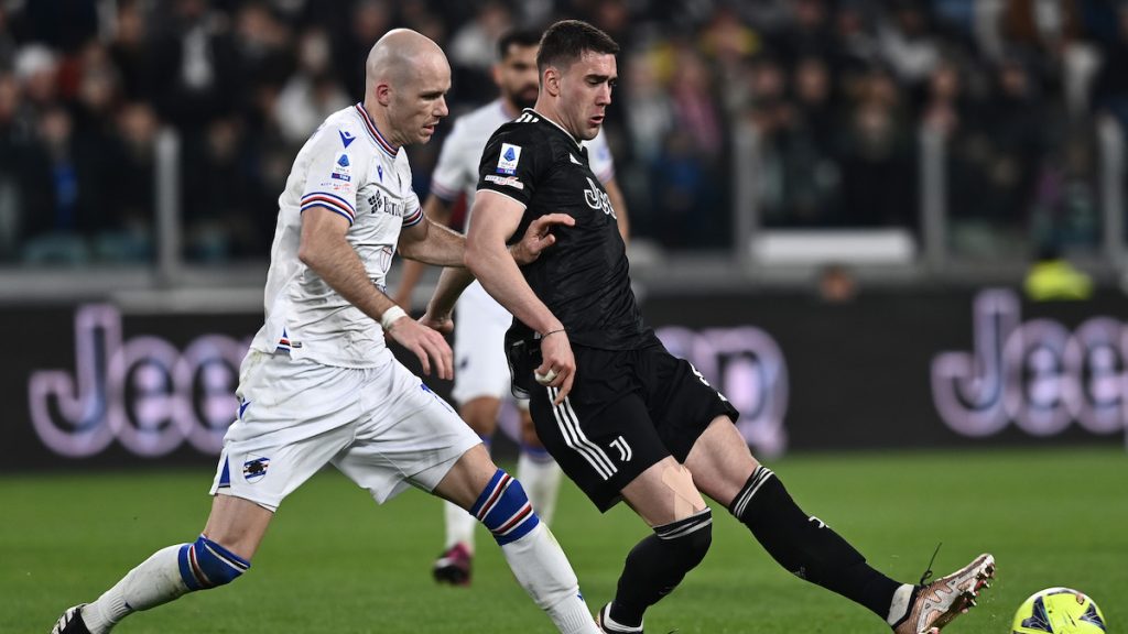 Juventus-Sampdoria, l'avvocato: «Sessanta secondi di follia» 1 Vlahovic Nuytinck MG0 2308