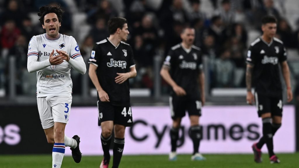 Augello colpisce ancora: secondo gol stagionale per il terzino della Sampdoria 1 esult gol Augello MG0 1737