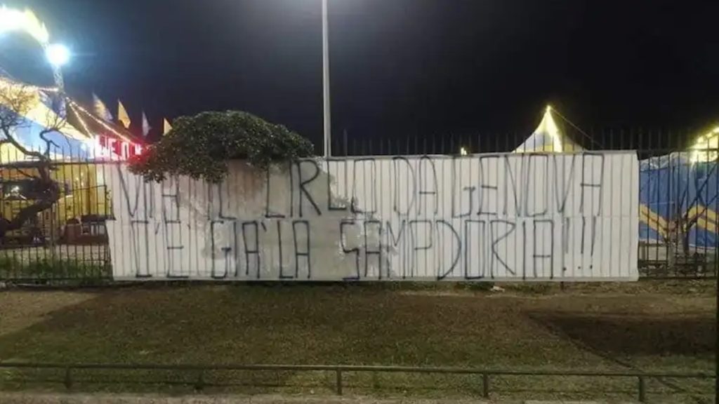 «Via il circo da Genova. C'è già la Sampdoria». Lo sfottò dei tifosi del Genoa 1 striscione.circo .sampdporia.750x450 copia