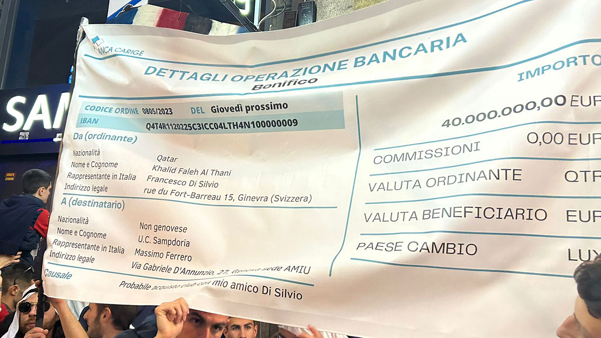 genoa bonifico sampdoria