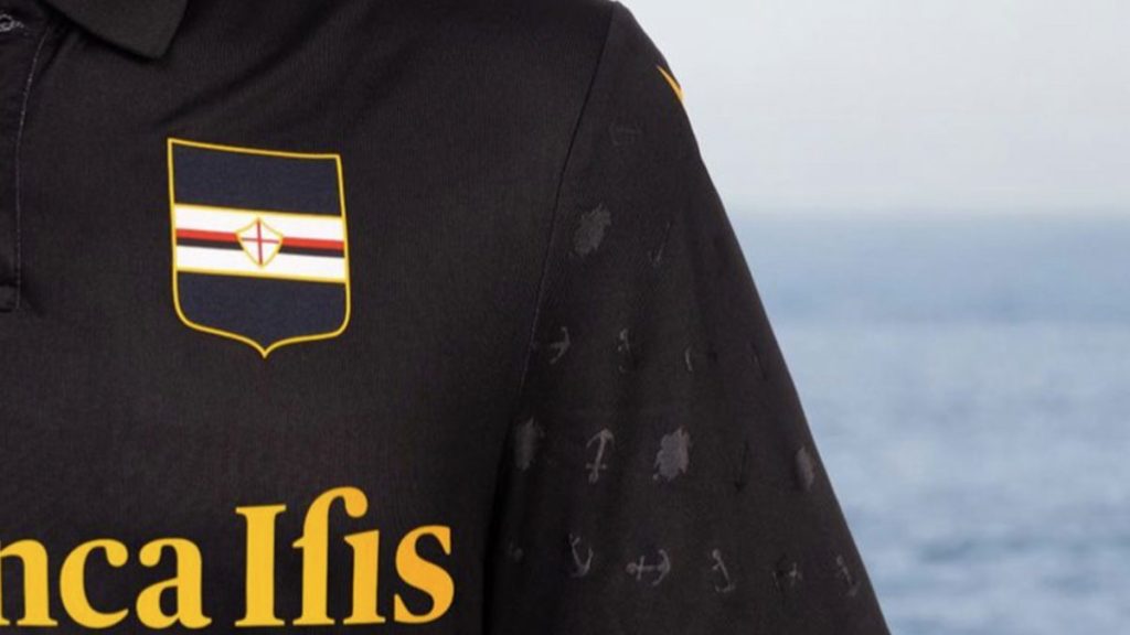 Sampdoria, presentata la terza maglia per la stagione 2023/24 - FOTO 1 terzamaglia