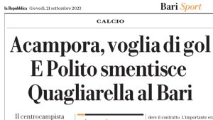 Quagliarella-Bari, la smentita della società: niente svincolati in programma