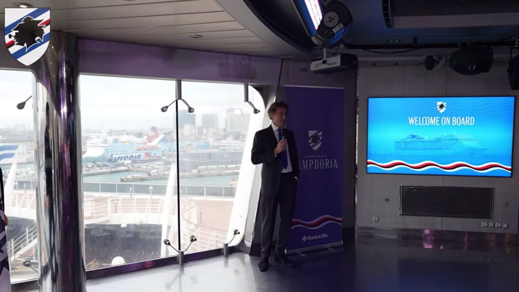 Welcome on board: l’evento della Sampdoria su MSC Fantasia - VIDEO 1 msc