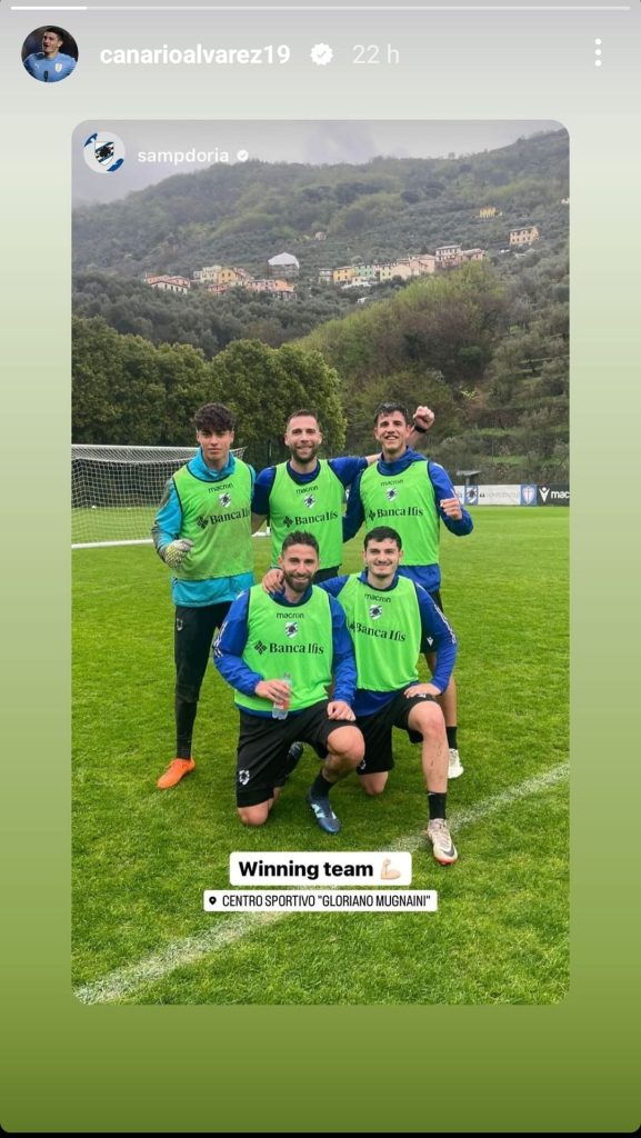 partitella allenamento samp