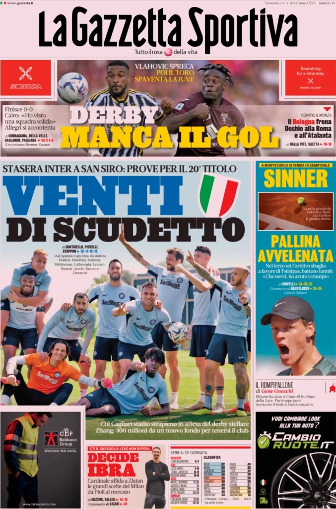 Rassegna stampa Sampdoria: prime pagine quotidiani sportivi - 14 aprile 2024 27 la gazzetta dello sport