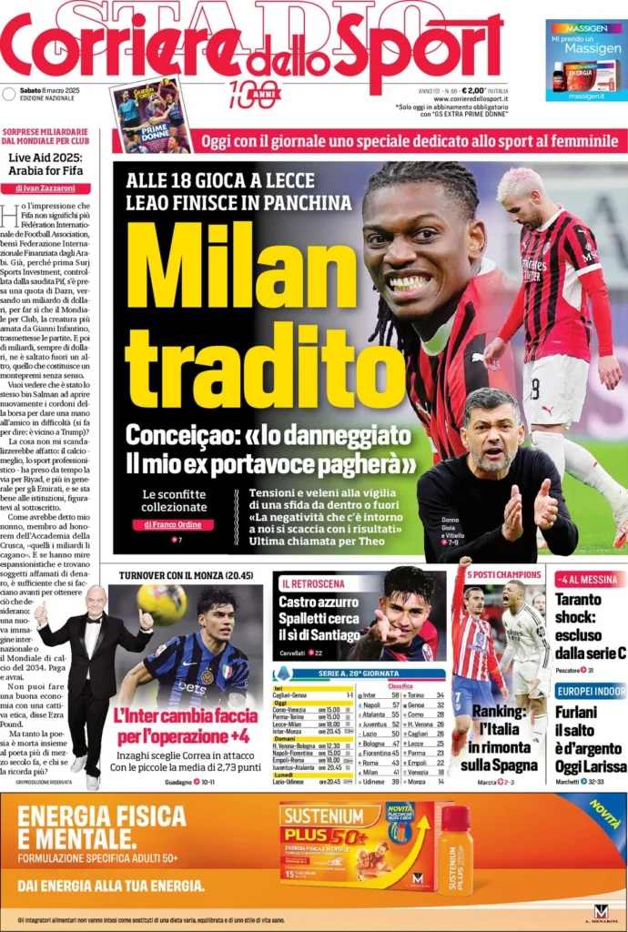 corriere dello sport 8 marzo