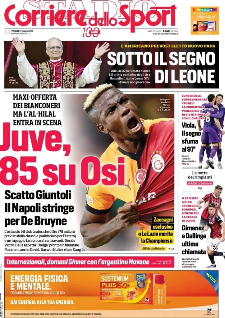 corriere dello sport 9 maggio