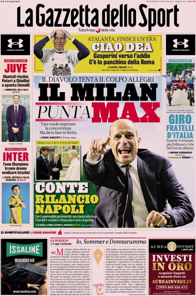 la gazzetta dello sport 28 maggio