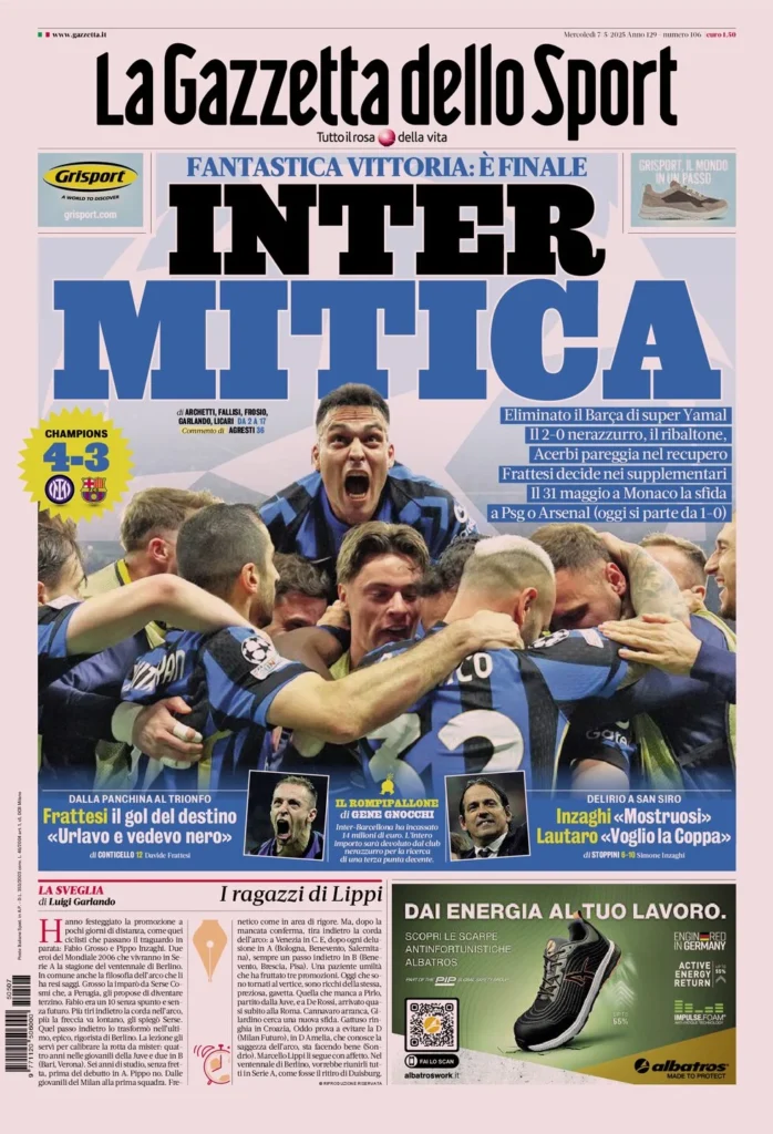 la gazzetta dello sport 7 maggio