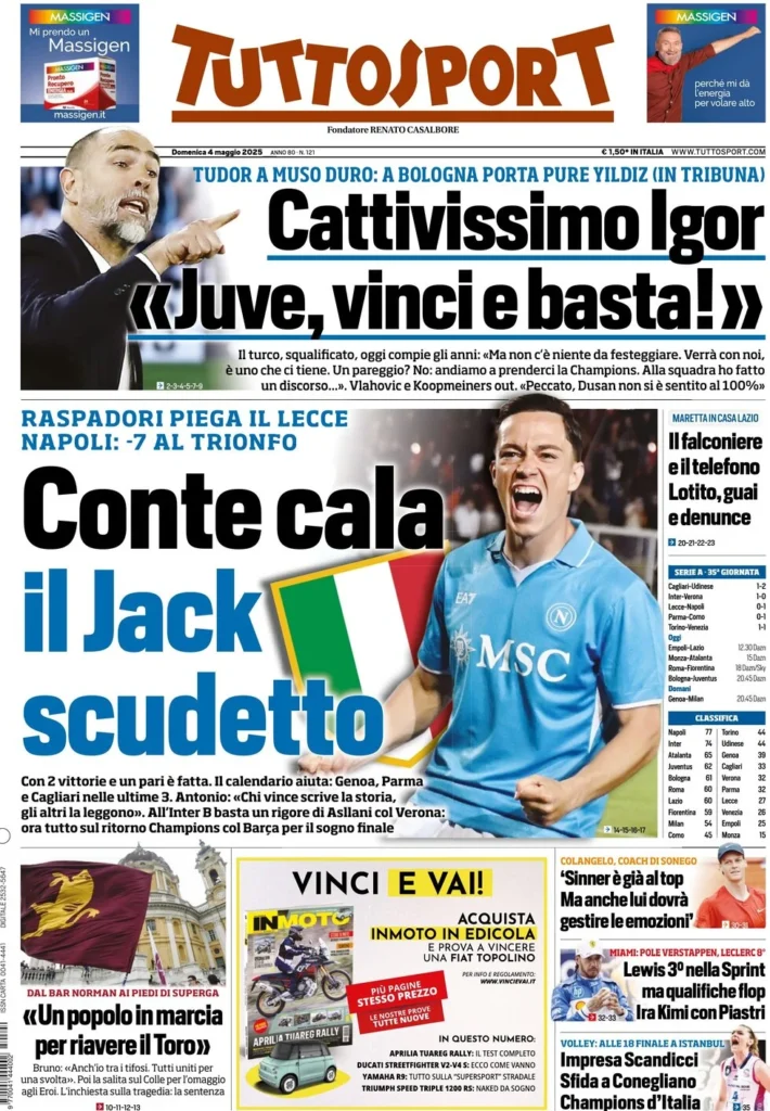 tuttosport 4 maggio