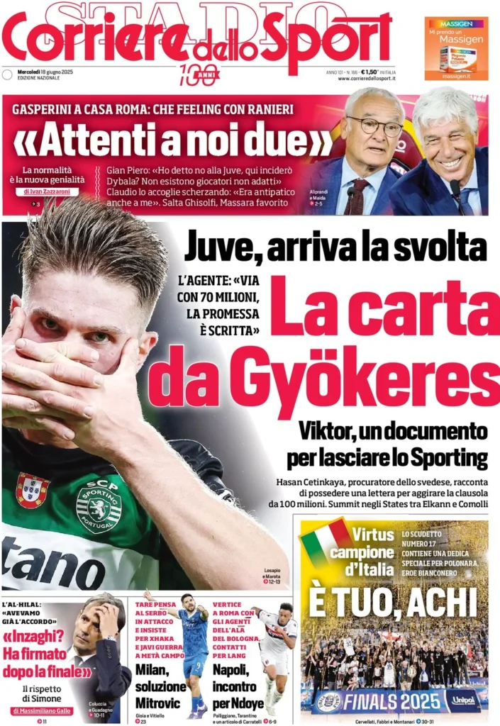 corriere dello sport 18 giugno