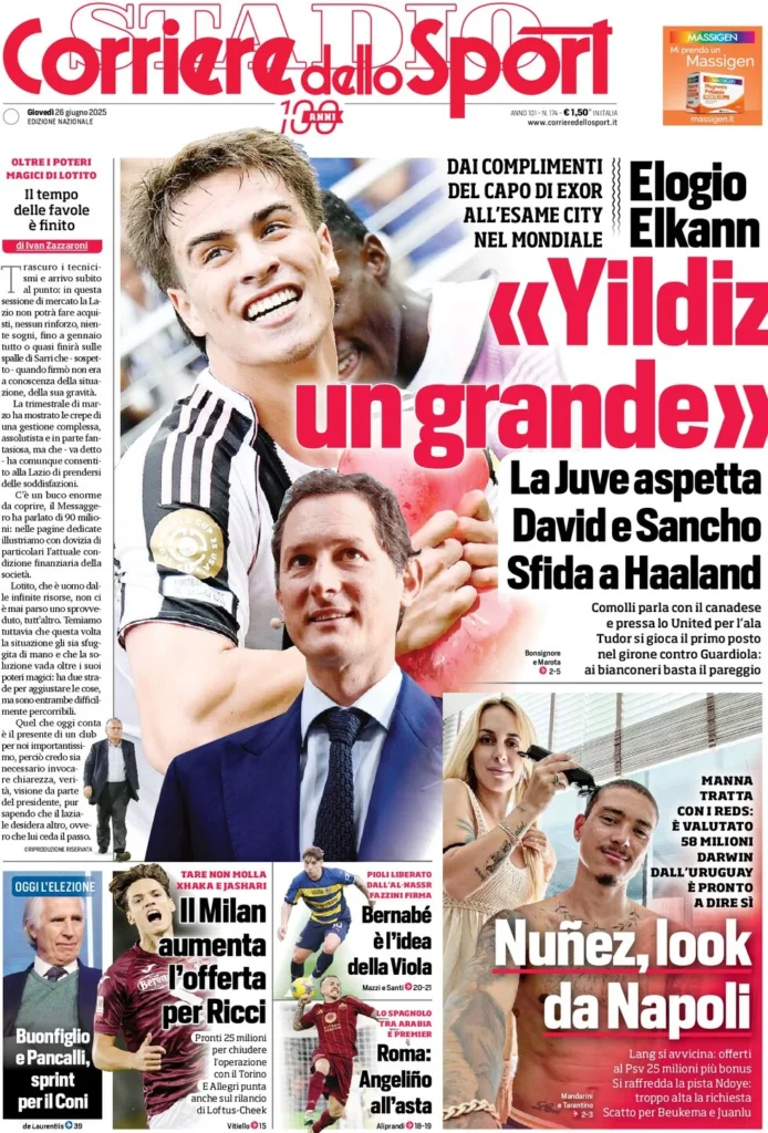 corriere dello sport 25 giugno