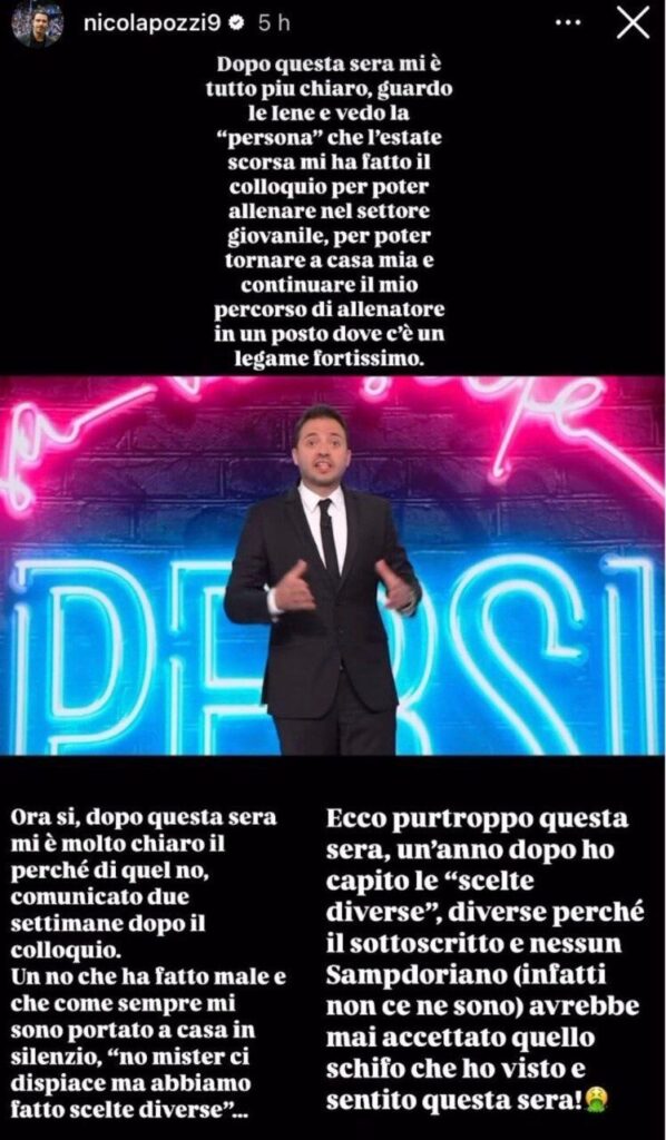 Ex Sampdoria, Nicola Pozzi dopo il servizio de Le Iene: «Dopo ieri sera mi è tutto più chiaro. Ecco perché Silvani mi ha rifiutato dopo il colloquio...» 28 image 2