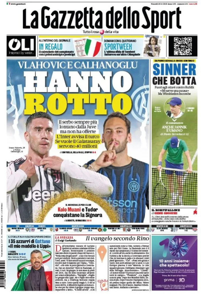 la gazzetta dello sport 20 giugno