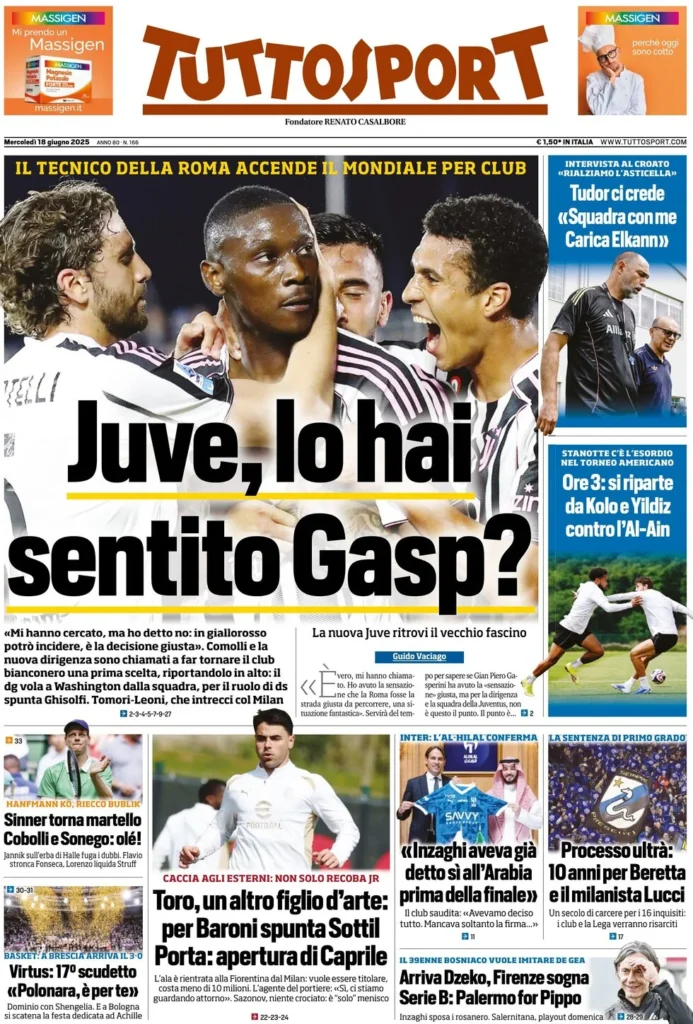 tuttosport 18 giugno