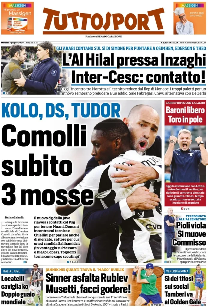 tuttosport 3 giugno