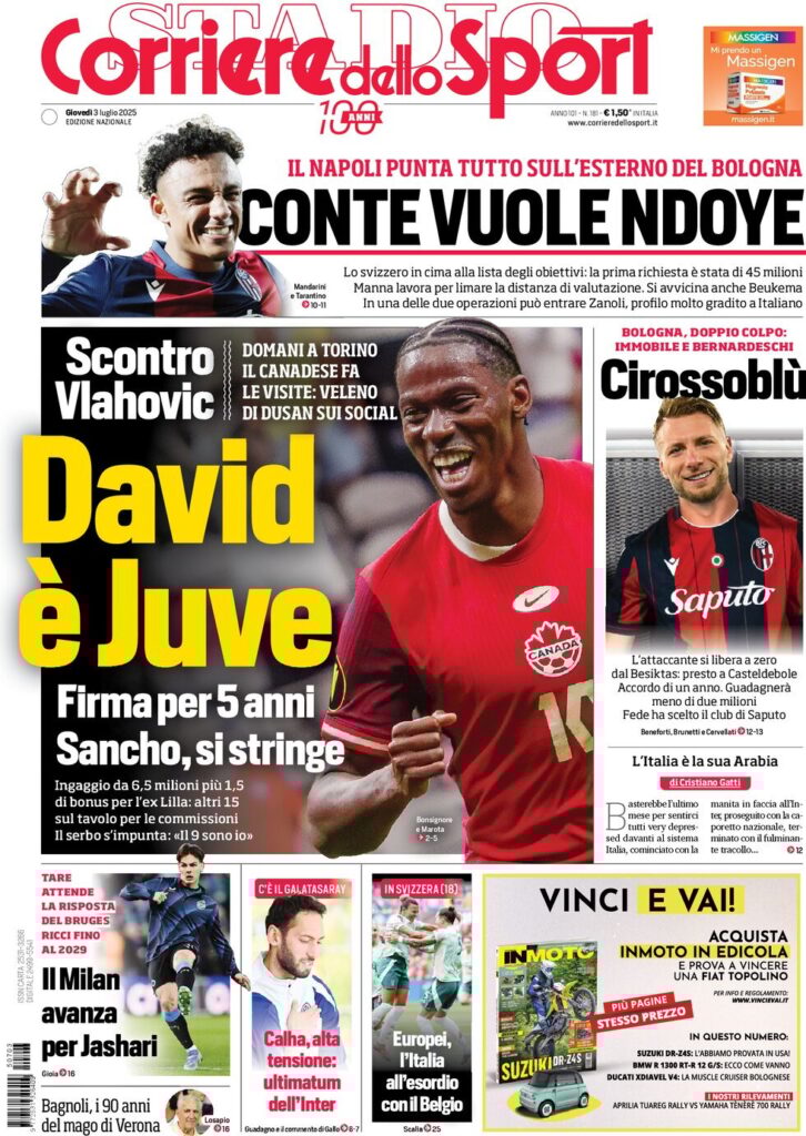 corriere dello sport 3 luglio