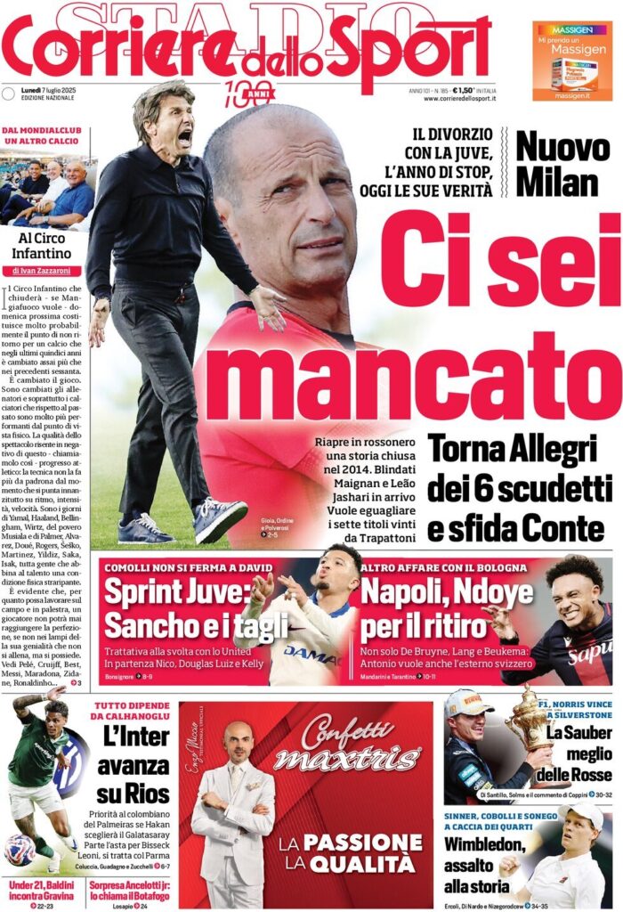 corriere dello sport 7 luglio