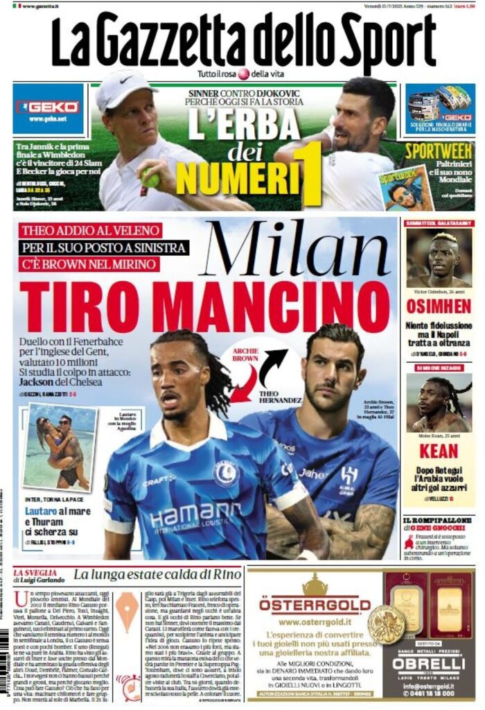 la gazzetta dello sport 013013018