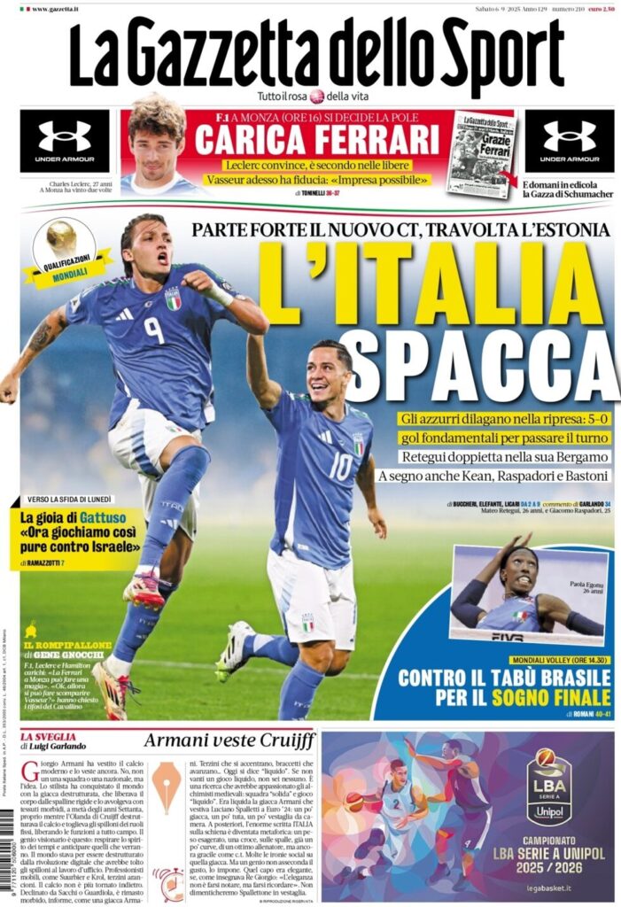 la gazzetta dello sport 010012480