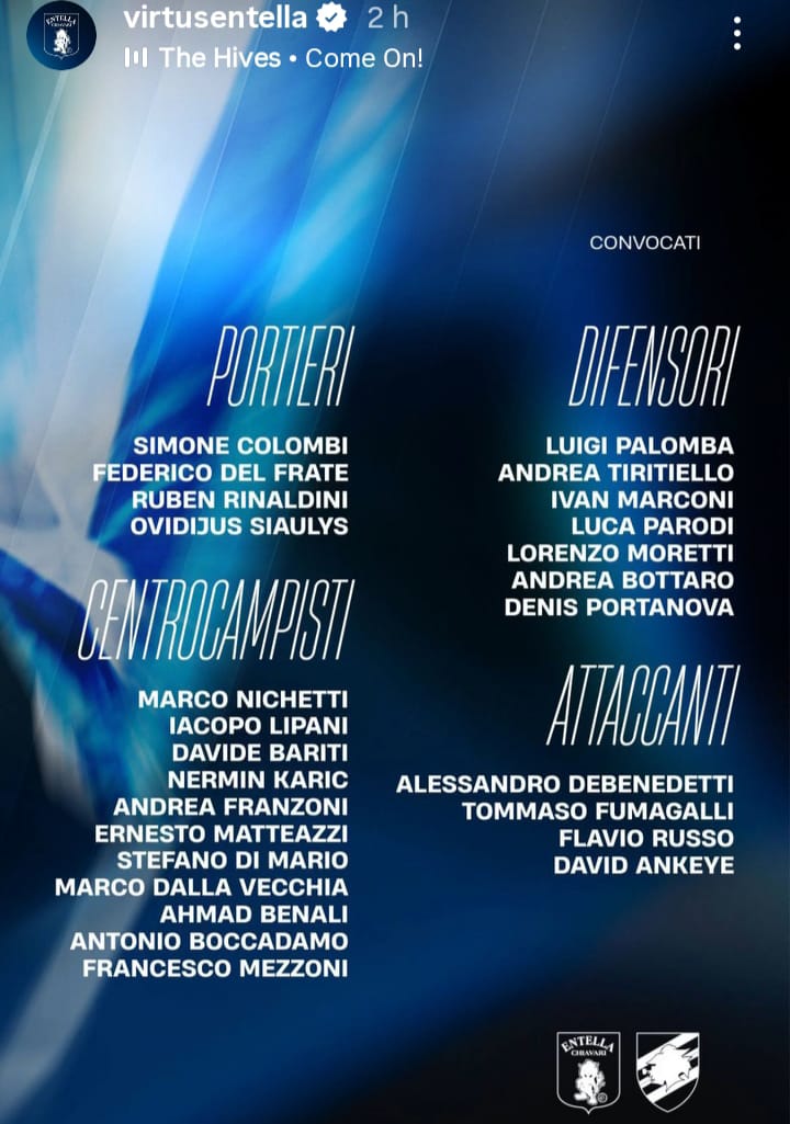 Convocati Virtus Entella
