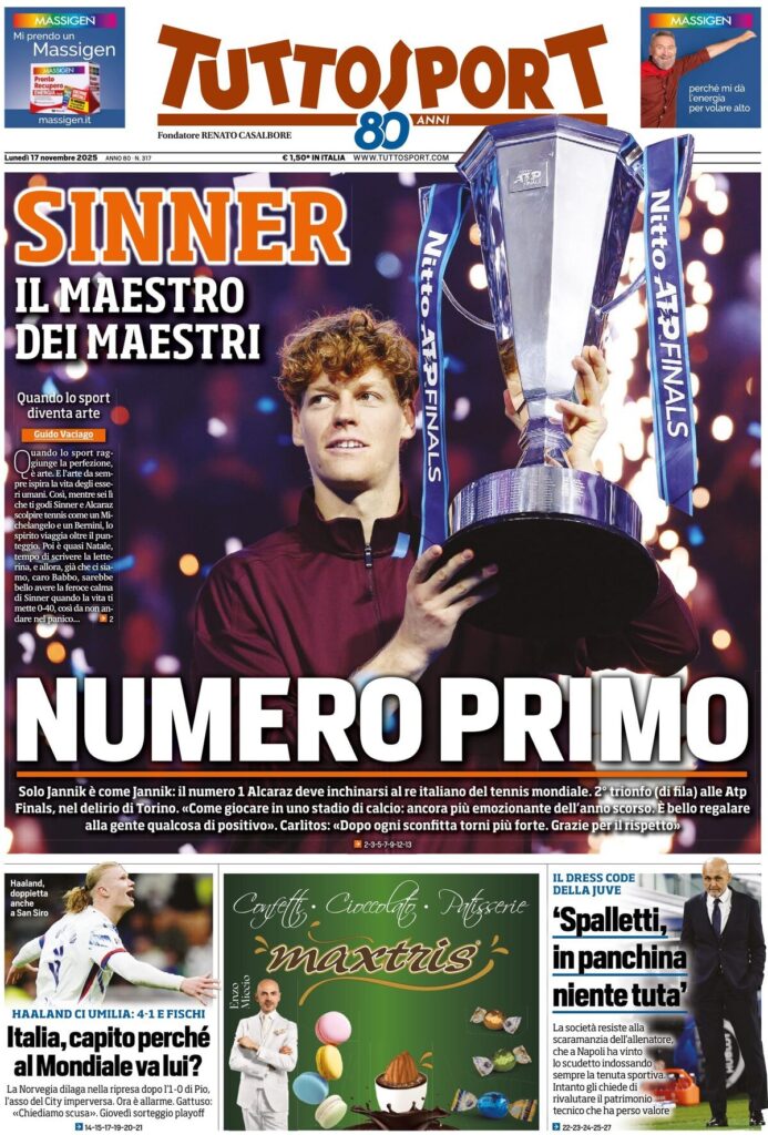 Rassegna stampa Sampdoria: prime pagine quotidiani sportivi - 17 novembre 2025 27 tuttosport 021203juw 1