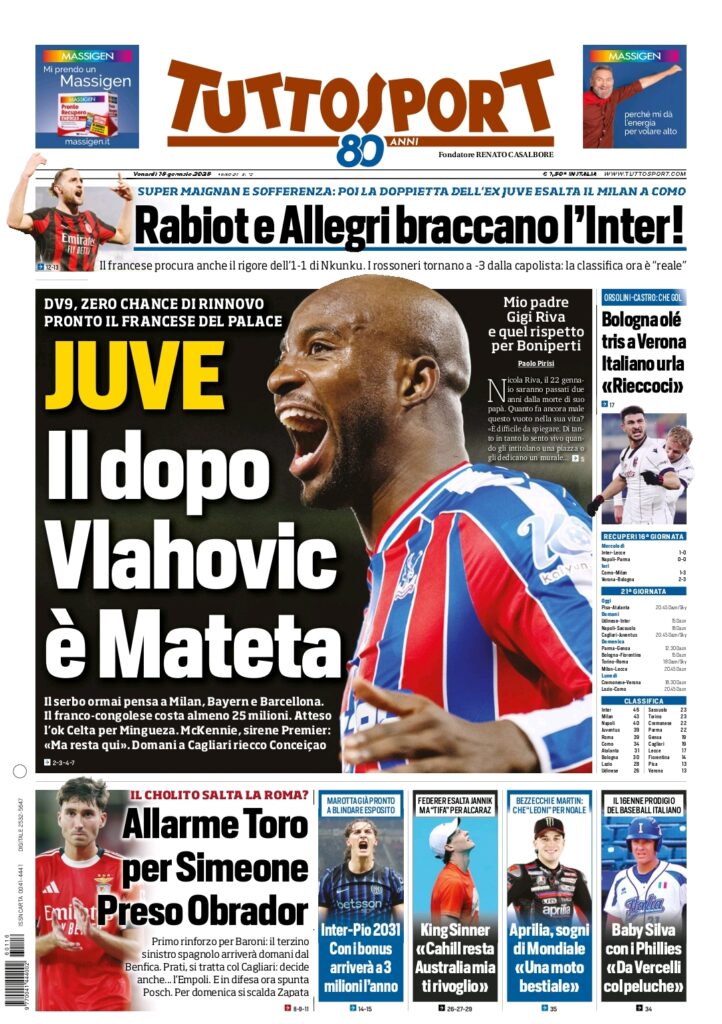 Rassegna stampa Sampdoria: prime pagine quotidiani sportivi - 16 gennaio 2026 29 1000180727