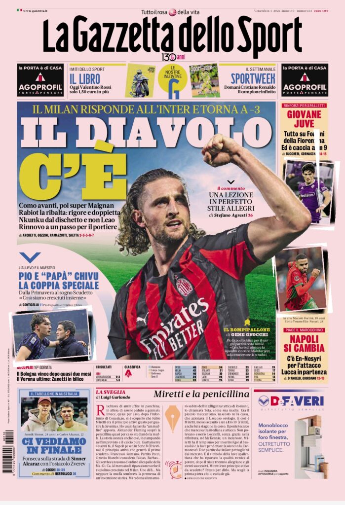 Rassegna stampa Sampdoria: prime pagine quotidiani sportivi - 16 gennaio 2026 27 1000180731