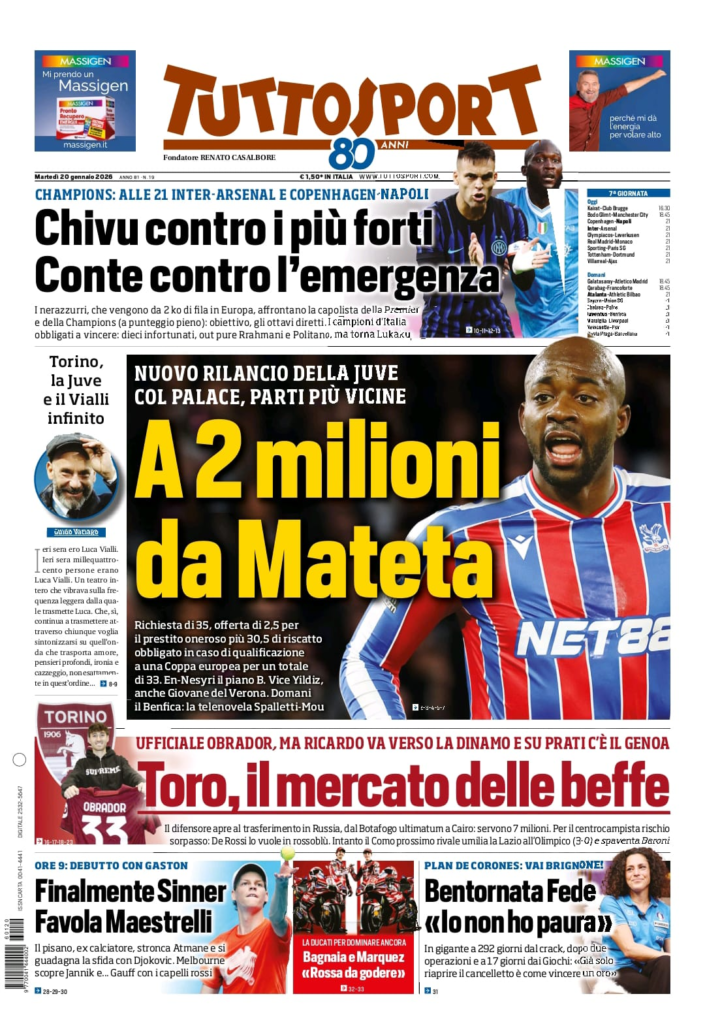 Rassegna stampa Sampdoria: prime pagine quotidiani sportivi - 20 gennaio 2026 29 image 2