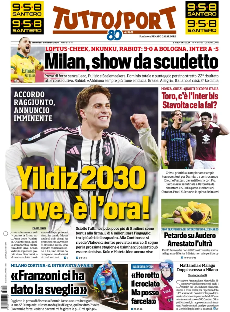 Rassegna stampa Sampdoria: prime pagine quotidiani sportivi - 4 febbraio 2026 27 9dc5b20224178702d8474b03b9c6926cb80dd577