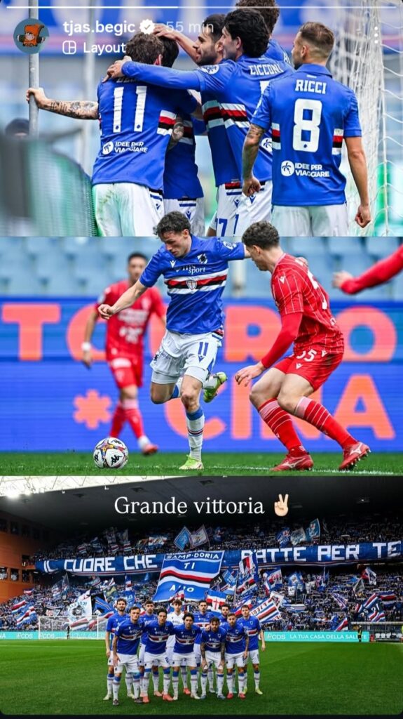 Sampdoria, Begic celebra il risultato contro il Padova: «Grande vittoria» - FOTO 27 IMG 20260215 161345