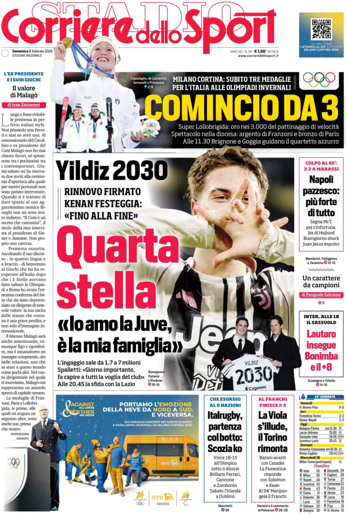 Le prime pagine dei principali quotidiani sportivi – 8 febbraio 28 image 7