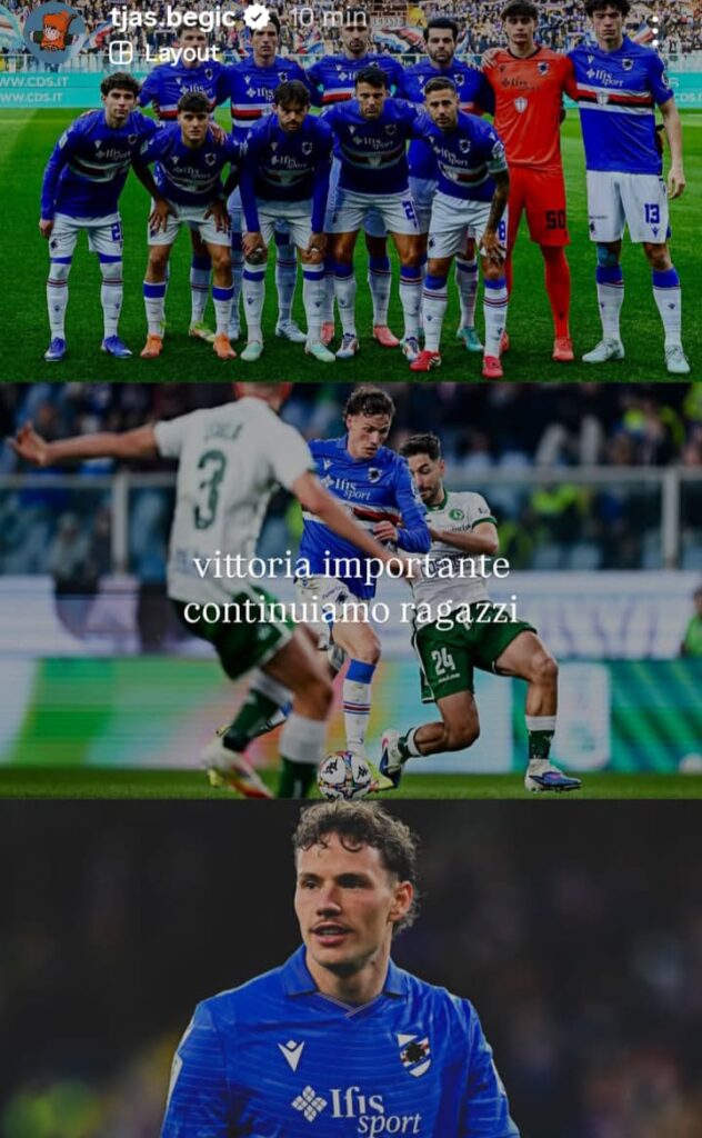 Begic dopo Sampdoria Avellino: «E' stata una vittoria importante, continuiamo ragazzi» 27 Begic