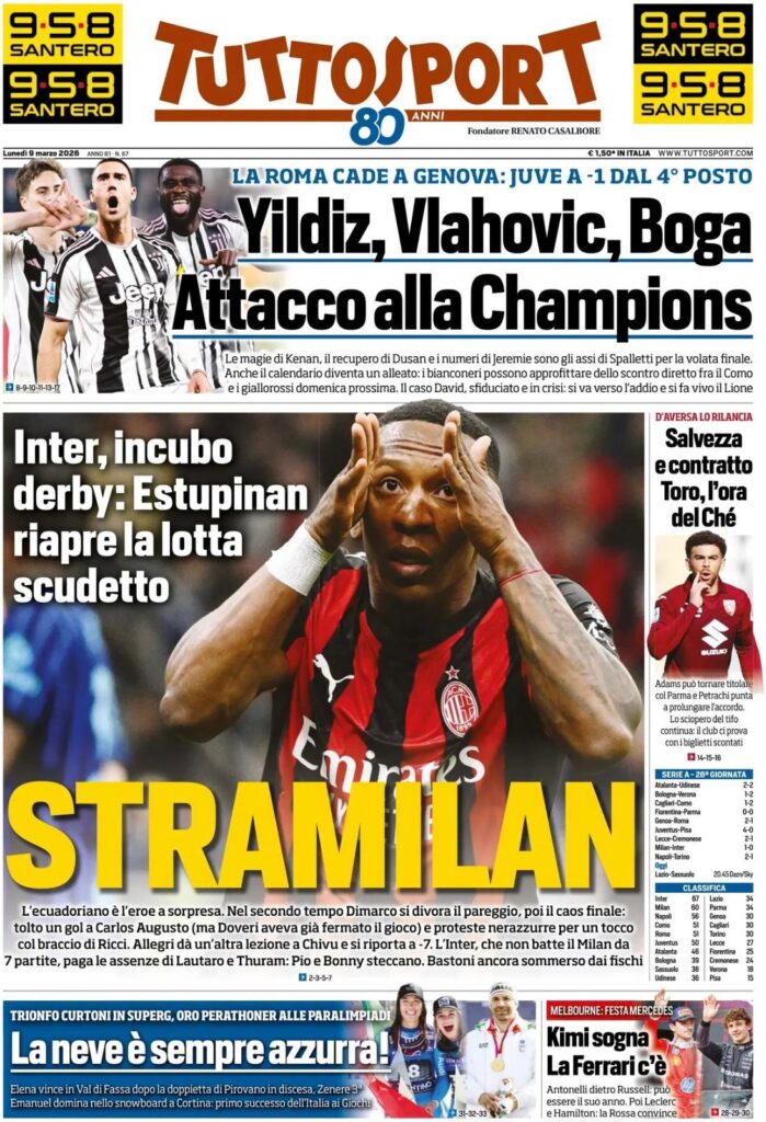 Rassegna stampa Sampdoria: prime pagine quotidiani sportivi - 9 marzo 2026 27 WhatsApp Image 2026 03 09 at 06.45.23