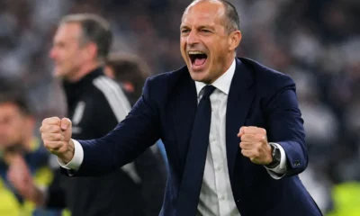 L'esultanza di Max Allegri, immagine creata con ChatGPT