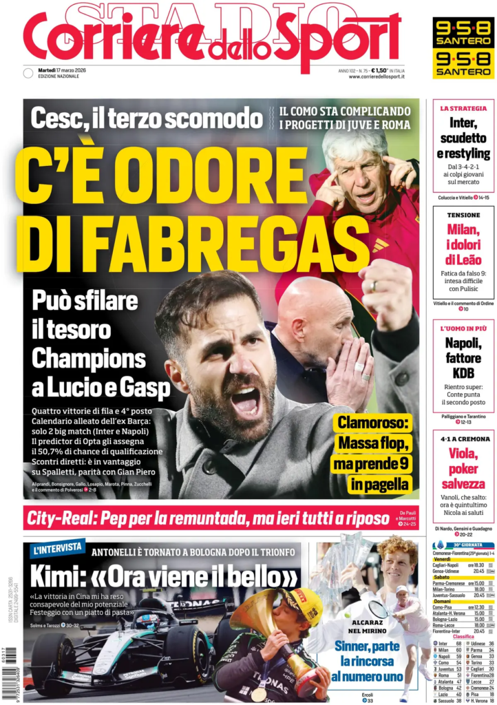 Le prime pagine dei principali quotidiani sportivi – 17 marzo 28 image 18